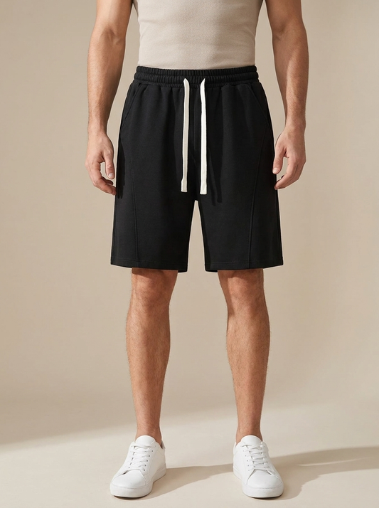 Unisex Solid Pocket Waist Shorts